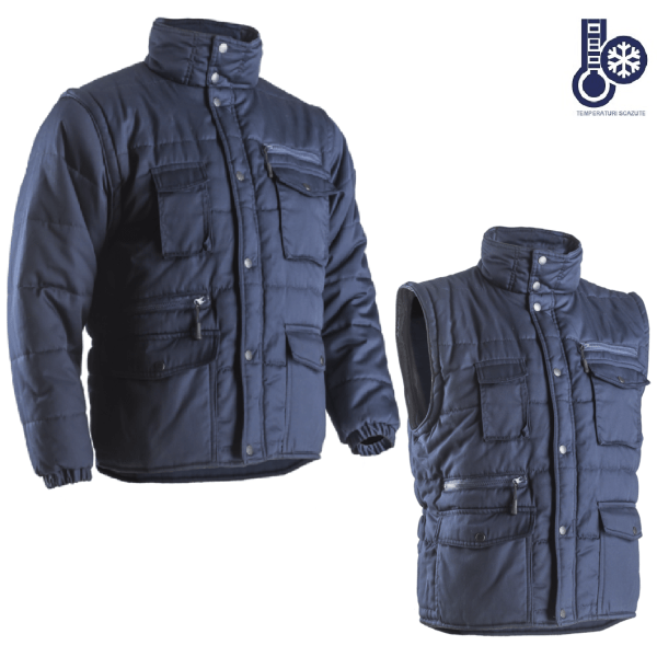 Geaca de iarna functionala 2 in 1, Polena Sleeve, captusita, confortabila, maneci detasabile, cu multe buzunare, asigura confort termic, Coverguard