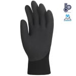 CG6610_Manusi de protectie pentru iarna, EUROWINTER Thermolite 6610, negre, imersate 3-4 in spuma de latex_palma
