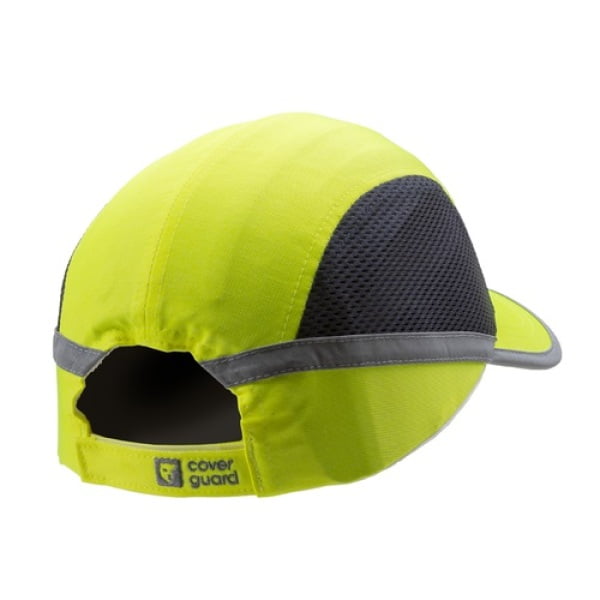 Sapca anti-soc, galben HI-Viz, tip baseball, protectie impotriva impactului lateral, din ABS, perna din spuma EVA, ventilatie laterala, cozoroc mediu - 5cm, elemente reflectorizante