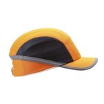 CG6CHV170NSI_Sapca anti-soc, portocaliu HI-Viz, tip baseball, din ABS, perna din spuma EVA, ventilatie laterala, cozoroc mediu – 5cm, elemente reflectorizante_lateral