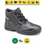 CG9AZUH10-Bocanci de protectie S3, SRC, ESD, AZURITE II, piele integrala neagra, bombeu metalic, talpa anti-alunecare din PU-Coverguard-princ