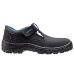 CG9BONO10-Sandale de protectie S1, SRC, BONO , din piele de nubuc neagra, bombeu metalic, talpa anti-alunecare PU, Coverguard-lateral