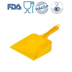 Faras cu maner scurt, Igeax 1022, galben, din polipropilena, rezistent la 121 °C autoclava, pentru industria alimentara, certificata HACCP, FDA