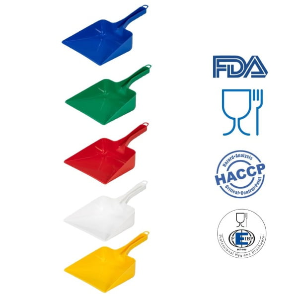 Faras cu maner scurt, Igeax 1022, rosu, din polipropilena, rezistent la 121 °C autoclava, pentru industria alimentara, certificata HACCP, FDA