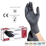 R67-Manusi-nitril de unica folosinta, negre, nepudrate, rezistente grosime 0.11 mm, Reflexx R67, microtexturate, pentru domenii tehnice_1