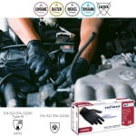 R67-Manusi-nitril de unica folosinta, negre, nepudrate, rezistente grosime 0.11 mm, Reflexx R67, microtexturate, pentru domenii tehnice_5