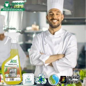 Detergent ecologic concentrat, GREASE Perfect, Green Care, 750ml, degresant pentru hote si aragaze, aparate de feliat, cuptoare cu microunde, frigidere, cuptoare cu convectie, certificat Ecolabel, Cradle-to-Cradle, Biodegradabil Complet