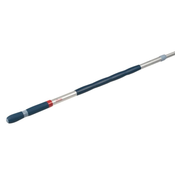 Maner telescopic Vileda 111385, albastru, din aluminiu, usor, rezistent, reglabil 100-180 cm, prindere ergonomica, anti-alunecare