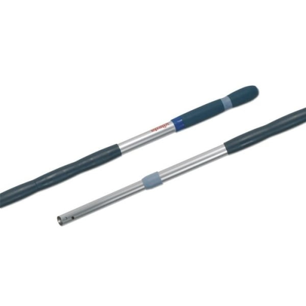 Maner telescopic Vileda 111385, albastru, din aluminiu, usor, rezistent, reglabil 100-180 cm, prindere ergonomica, anti-alunecare