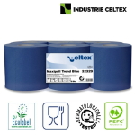CE32329_Prosoape hartie derulare centrala Celtex Maxipull Trend Blue, albastru, 2 straturi, 108m, 450 portii, 6 role_bax, Food contact, Ecolabel_1
