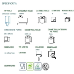 CE3232S_Rola prosop hartie derulare centrala Celtex SavePlus 3232S, alb, 2straturi, 108m, 450 portii_rola, industria alimentara, Ecolabel_2