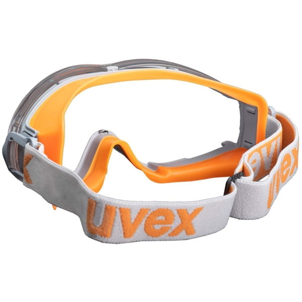 Ochelari de protectie UVEX ULTRASONIC, lentile transparente, portocali, gri, filtru UV, tip goggle, se pot purta peste ochelarii cu prescriptie medicala
