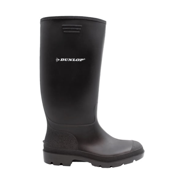 Cizme din PVC, DUNLOP PRICEMASTOR 380PP, negre, fara bombeu, impermeabile, anti-alunecare, protectie limitata impotriva chimicalelor, confortabile si usoare, Coverguard