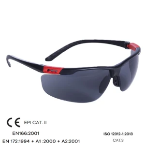 CGMO62583_Ochelari protectie THUNDERLUX, lentile fumurii, tratate anti-zgâriere (K), filtru UV, brate flexibile, reglabile, suport de nas reglabil, Coverguard1
