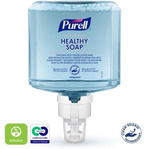 Sapun spuma pentru maini, fara parfum, Purell HEALTHY SOAP™ High Performance, ES6, 1200 ml, hidratant, adecvat pielii sensibile, indeparteaza peste 99% din bacterii si murdarie