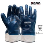MJ150040-Manusi de protectie OXXA Cleaner 50-040, din bumbac interlock, cu imersie completa in nitril, manseta dreapta, deschisa, pentru mediu umed, uleios, uscat-1