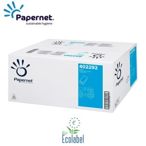 Prosoape de hartie pliate V, Papernet 402292, albe, 21x24cm, 2 straturi, celuloza, certificate Ecolabel, 210 buc / pachet, 15 pachete / bax