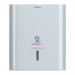SD416143_Dispenser Antibacterial DEFEND TECH, Papernet 416143, pentru prosoape de hartie pliate C_V, alb, dimensiuni 33.6 x 14.5 x 30 cm