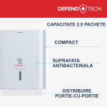 SD416143_Dispenser Antibacterial DEFEND TECH, Papernet 416143, pentru prosoape de hartie pliate C_V, alb, dimensiuni 33.6 x 14.5 x 30 cm_2