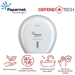 SD416145_Dispenser Antibacterial DEFEND TECH, Papernet 416145, alb, pentru hartie igienica jumbo, dimensiuni 24.9 x 14.8 x 25.7 cm_3