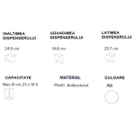 SD416145_Dispenser Antibacterial DEFEND TECH, Papernet 416145, alb, pentru hartie igienica jumbo, dimensiuni 24.9 x 14.8 x 25.7 cm_4