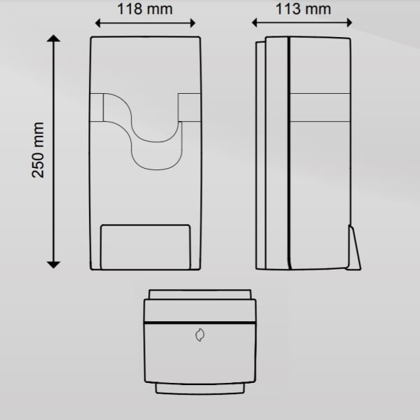 Dispenser sapun spuma, 900 ml, Celtex Megamini 92520, negru, ABS manual, compatibil cu consumabil CE88090