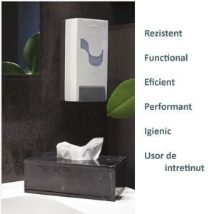Dispenser sapun spuma, 900 ml, Celtex Megamini 92520, alb, ABS manual, compatibil cu consumabil CE88090