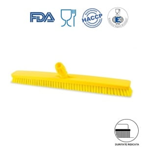 Perie pentru pardoseli si pereti, 60 cm, IGEAX 1014T, duritate ridicata, galbena, rezistenta la 121°C, autoclavare  pentru industria alimentara, certificare HACCP, FDA