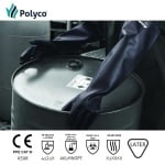 PCSC107_PSC108_Chemprotec_Manusi de protectie chimica, Chemprotec , negre, din latex, rezistenta la abraziune, protectie termica maxim 100°C Polyco_1