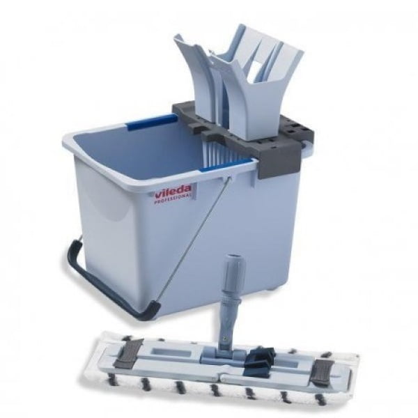 Set pentru curatenie VILEDA UltraSpeed Vileda Ultraspeed Pro Starter Kit 15l, galeata 15l, storcator, suport mop si mop Micro Plus, 149090, HACCP
