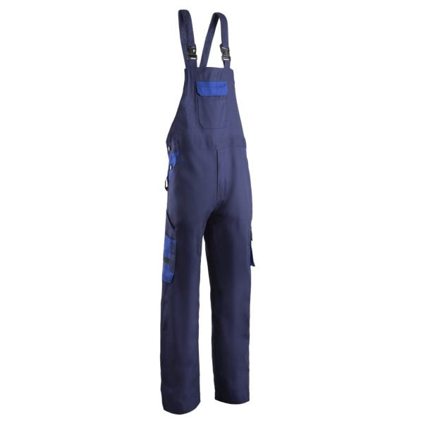 Salopeta de lucru Commander II, albastru inchis, bumbac, 260g/m², buzunare multiple, cusaturi intarite, Coverguard