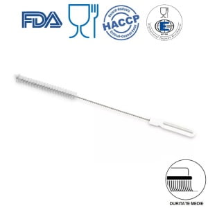 IGX1042W-Perie cilindrica pentru sticle, tuburi, eprubete, diametru 20mm, lungime 50cm duritate medie, alba, rezistenta la 121°C, autoclavare, pentru industria alimentara, certificare HACCP, FDA