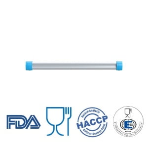 Bara suport din aluminiu pentru ustensile, albastru, IGEAX 1087B, contine kitul de montare si fixare pe perete certificat Food Contact, conform HACCP, FDA