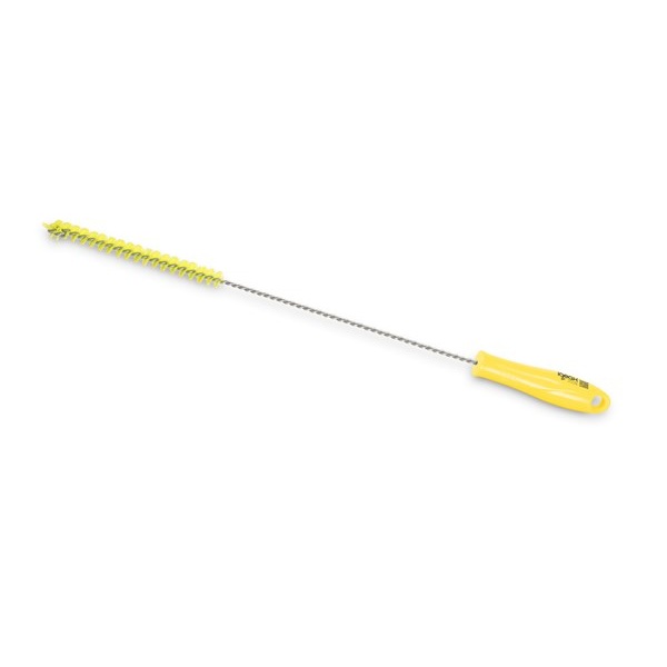Perie cilindrica pentru sticle, tuburi, eprubete, diametru 10mm, duritate medie, galbena, rezistenta la 121°C, autoclavare, pentru industria alimentara, certificare HACCP, FDA