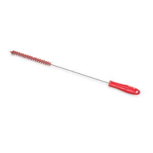 Perie cilindrica pentru sticle, tuburi, eprubete, diametru 10mm, duritate medie, rosie, rezistenta la 121°C, autoclavare, pentru industria alimentara, certificare HACCP, FDA