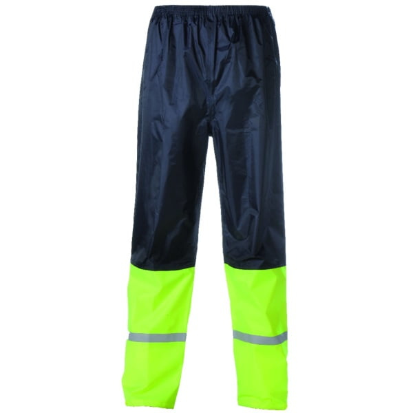 Costum de ploaie din doua piese, FLUO cu banda reflectorizanta, galben fluorescent - albastru inchis, Coverguard