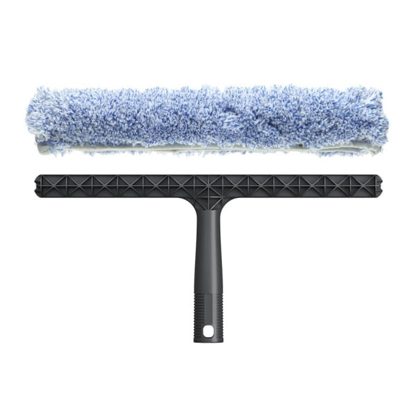 Kit pentru umezire/curatare geam, 35 cm, compus din suport T din plastic si husa albastra din microfibra