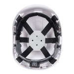 PWPS63_Casca protectie pentru lucru la inaltime Height Endurance, din ABS, suspensie in 6 puncte, reglare cu rotita, sloturi antifoane externe, fara cozoroc_2