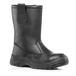 Cizme de lucru imblanite, calduroase, S3, SRC, CI, PERLITE, piele integrala neagra, bombeu otel, captuseala din blana ecologica, Coverguard - 40