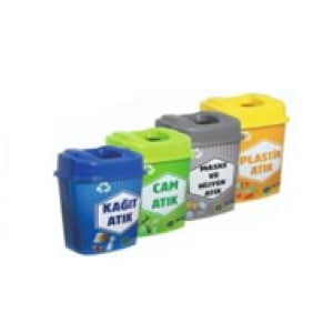 Cos de gunoi colorat, 60 Litri, albastru