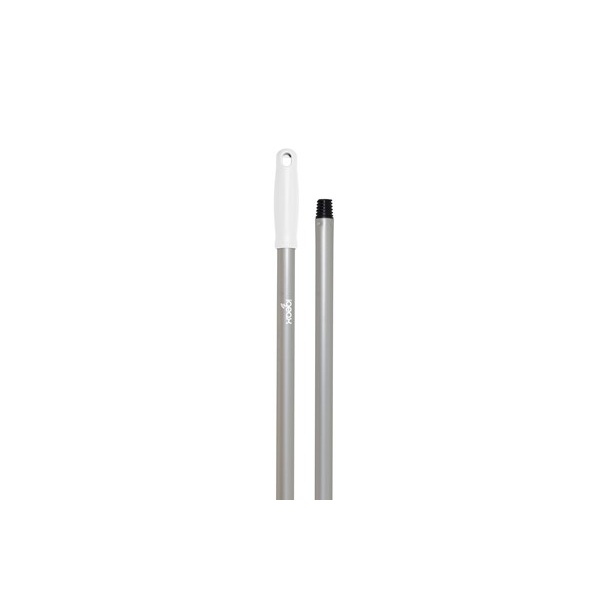 Coada / Maner 130 cm, alb,  pentru maturi, raclete si perii IGEAX, din aluminiu, rezistent la 121 °C,  autoclavare, pentru industria alimentara, certificata HACCP, FDA