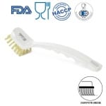 IGX1004WHM_Perie de mana cu maner lung, IGEAX 1004, duritate medie, alba, rezistenta la 200°C, pentru plite gratare sau tigai fierbinti FDA_1