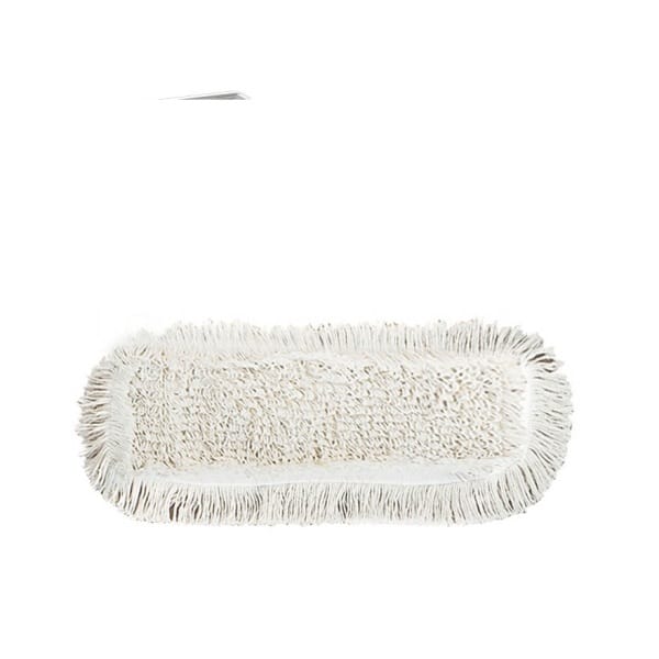 Rezerva mop plat bumbac, Sani Simple, alb, 40 x 13 cm, cu buzunare