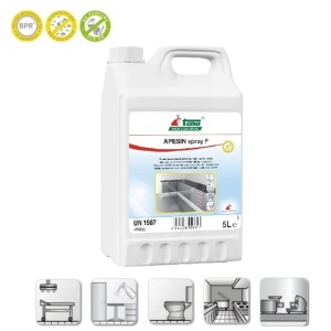 Dezinfectant rapid pentru suprafete, ce nu necesita clatire, APESIN Spray F, 5L, pe baza de alcool, fara parfum, pentru domeniul sanitar, alimentar, industrial si institutional