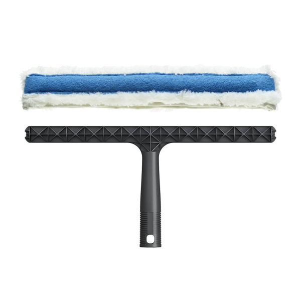 Racleta completa pentru spalarea geamului,  45 cm, cu banda abraziva, maner din plastic