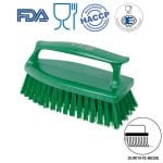IGX1090GM_Perie de mana cu maner special, IGEAX 1090, duritate medie, verde, rezistenta la 121°C, autoclavare pentru industria alimentara, certificare HACCP, FDA