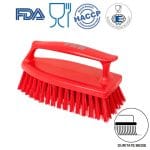 IGX1090RM_Perie de mana cu maner special, IGEAX 1090, duritate medie, rosie, rezistenta la 121°C, autoclavare pentru industria alimentara, certificare HACCP, FDA