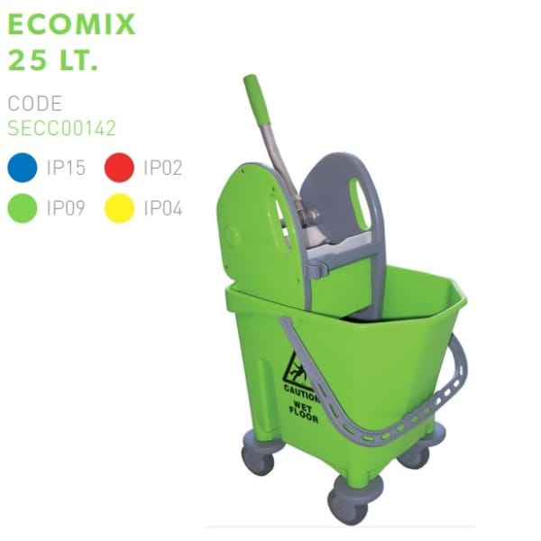 Galeata cu storcator pentru mop, Ecomix, 25 litri