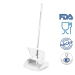 IGX1082W_Faras rabatabil cu maner lung 80 cm, tip lobby pan, IGEAX 1082, alb, cu capac, 121 °C autoclavare, HACCP, FDA-1