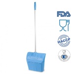 IGX1082B_Faras rabatabil cu maner lung 80 cm, tip lobby pan, IGEAX 1082, albastru, cu capac, 121 °C autoclavare, HACCP, FDA_2